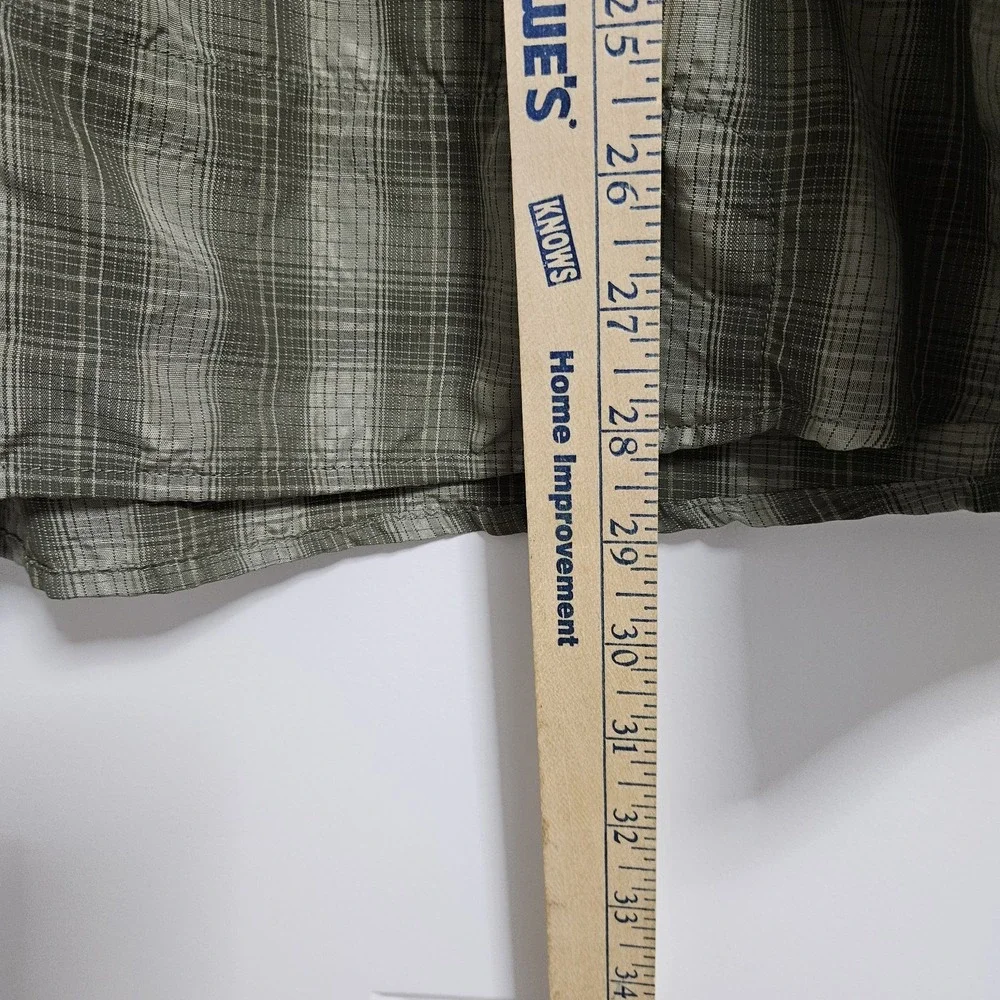 Simms Fishing Shirt Men L Green Plaid Speckled Trout Outfitters Long Sleeve Snap - Picture 8 of 11